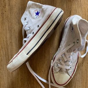White converse high tops